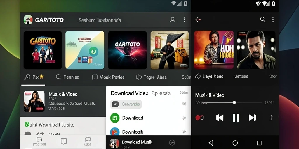 Tampilan antarmuka utama GARITOTO yang sederhana dan fungsional untuk Download Musik.