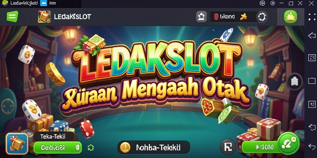 Screenshot antarmuka permainan LEDAKSLOT yang penuh teka-teki.