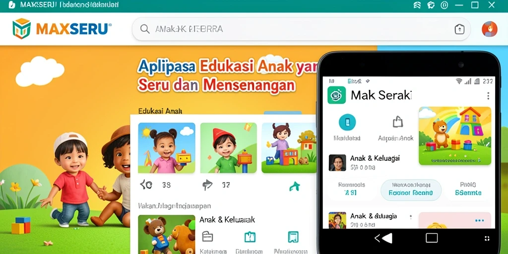 Antarmuka aplikasi MAXSERU yang edukatif dan interaktif.