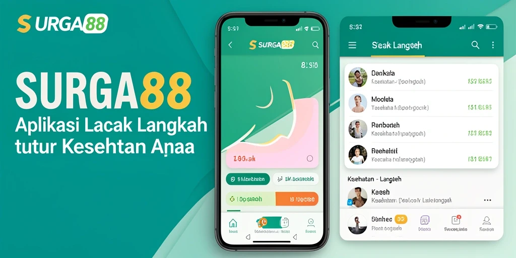 Tampilan aplikasi SURGA88 dengan fitur Lacak Langkah yang mudah digunakan.
