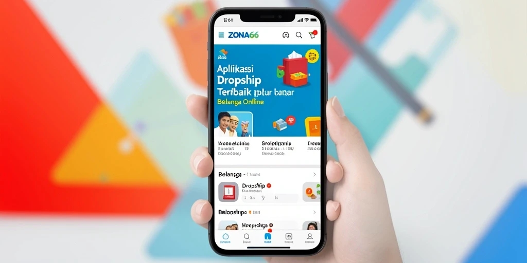 Tampilan antarmuka ZONA66 yang sederhana dan efisien untuk dropship.
